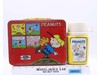 Peanuts/Charlie Brown RED Metal Lunch Box W/THERMOS 1966 Thermos Brand Vintage