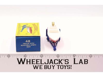Trailer W/ Boat 48 Lesney Matchbox Series 1960's Made In England