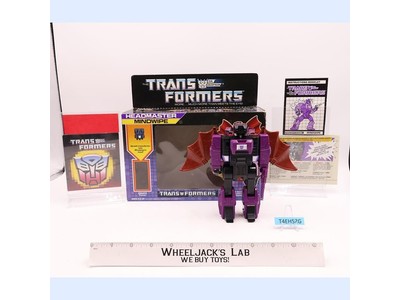 Headmaster Mindwipe 100% Complete W/BOX 1987 G1 Transformers Vintage Figure