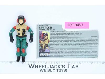 Lift-Ticket V1 G.I. Joe 1986 Hasbro Vintage Action Figure