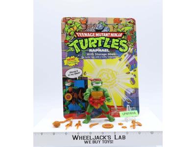 Storage Shell Raphael W/Cardback 100% Complete TMNT 1991 Playmates Vintage