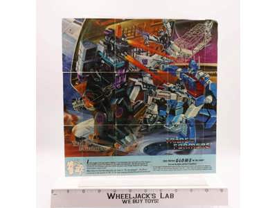 ULtra Magnus Insert Poster Glow In The Dark 1986 G1 Transformers Vintage