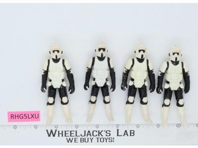 Lot of 4 Star Wars Biker Scouts 1970s-1980s Kenner Vintage Action Figures
