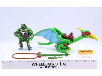 Cave Turtle Raph W/ Tubular Pterodactyl Complete TMNT 1993 Vintage Playmates