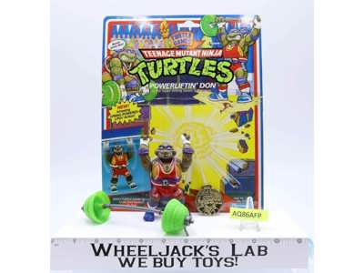 Powerliftin' Don 100% Complete W/Card TMNT 1992 Playmates Action Figure
