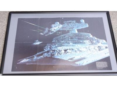 Space Chase Poster National Geographic World Magazine Star Wars Lucasfilm 1980