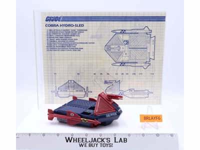 Cobra Hydro Sled 100% Complete G.I. Joe 1986 Hasbro Vintage Vehicle