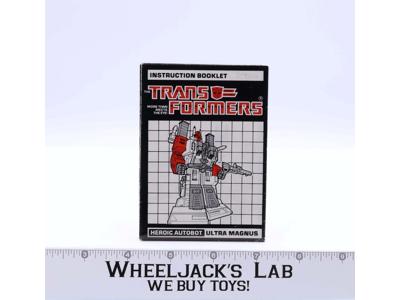 Ultra Magnus Instruction Booklet Manual 1986 G1 Transformers Vintage