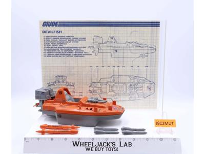 Devilfish 100% Complete G.I. Joe Hasbro 1986 Vintage Vehicle Action Figure