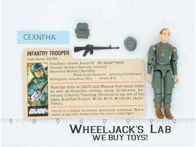Grunt Straight Arms V1 100% Complete 1982 G.I. Joe Hasbro Vintage Action Figure