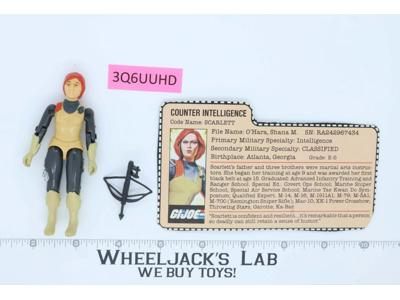 Scarlett V1 Straight Arm 100% Complete 1982 G.I. Joe Hasbro Vintage Figure