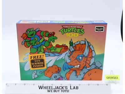 Surfing Mike TMNT Teenage Mutant Ninja Turtles 1990 Rose Art Puzzle W/Toy Inside