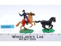 Civil War Era Soldier on Horse & Black Horse 1970-80's Timpo Toys England