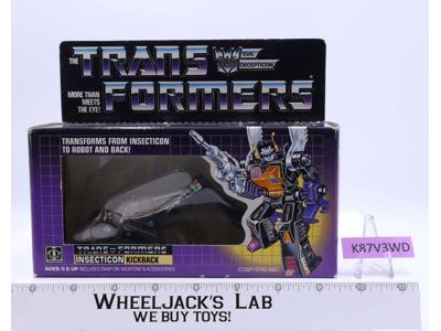 Kickback W NICE FIGURE & BOX 100% Complete 1985 Vintage Hasbro G1 Transformers