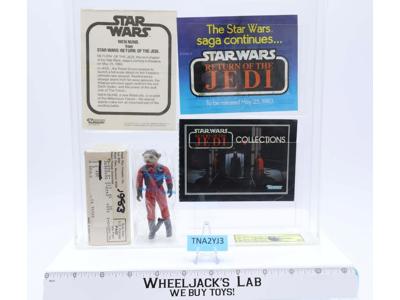 Nien Nunb Mailer Box Sealed Bag Hong Kong APG GRADED 90 Star Wars 1983 Kenner