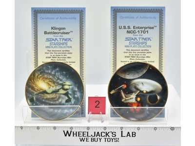 U.S.S. Enterprise NCC Klingon Battlecruiser #2 Mini Plates Star Trek 97 Hamilton