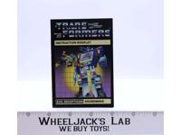 Soundwave Action Figure Instruction Manual Booklet 1984 Hasbro G1 Transformers