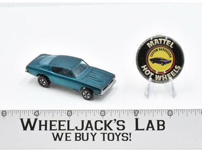 Custom Barracuda Aqua With Button 1968 Redline Hot Wheels Mattel Vintage RL
