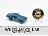 Custom Barracuda Aqua With Button 1968 Redline Hot Wheels Mattel Vintage RL