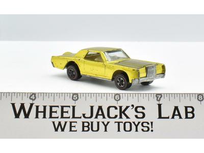 Custom Continental Mark III Gold 1969 Redline Hot Wheels Mattel Vintage RL
