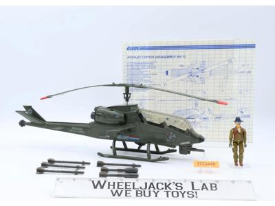Dragonfly Assault Copter 100% Complete G.I. Joe 1983 Hasbro Vintage Vehicle