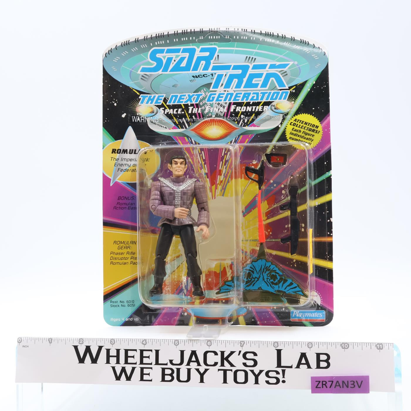Romulan Star Trek The Next Generation Playmates 1992 Vintage UNPUNCHED MOSC
