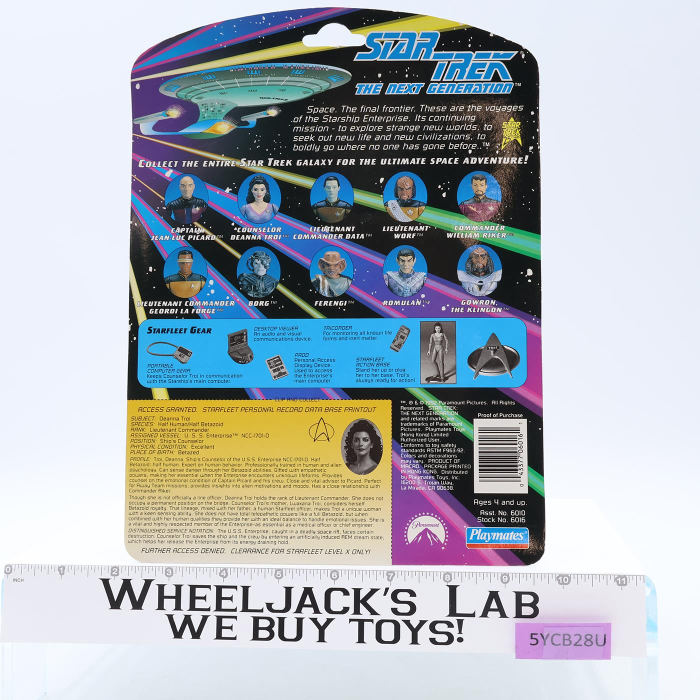 Lieutenant Commander Deanna Troi Star Trek Next Generation 1992 Playmates MOSC