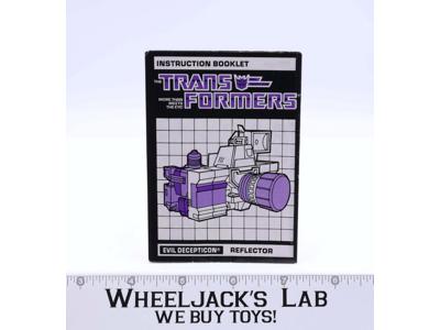 Reflector Action Figure Instruction Manual Booklet 1985 Hasbro G1 Transformers