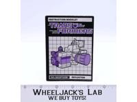 Reflector Action Figure Instruction Manual Booklet 1985 Hasbro G1 Transformers