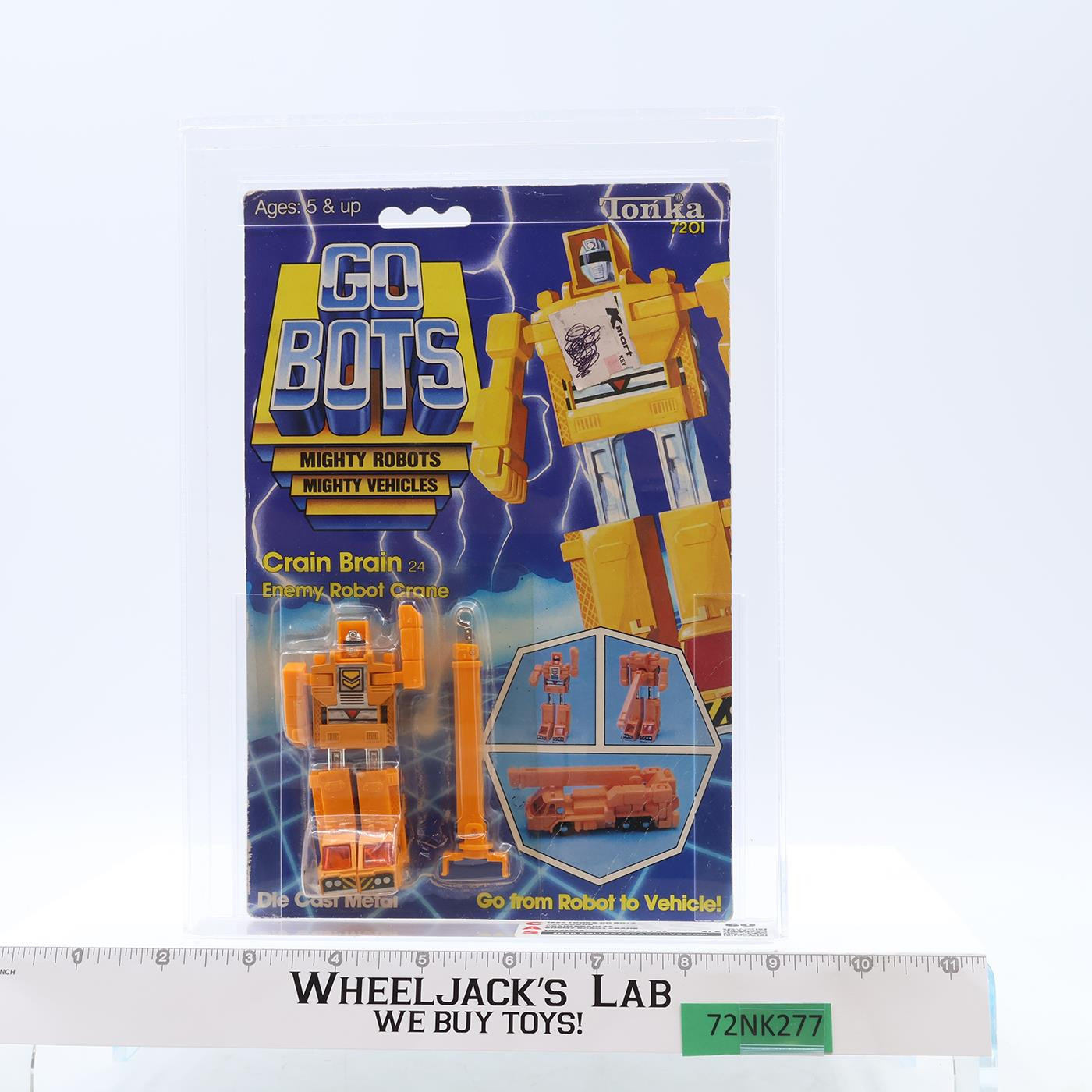 Crain Brain CAS GRADED 60 70/60/85 Gobots 1984 Tonka Action Figure NEW SEALED