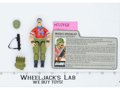 Bazooka V1 100% Complete G.I. Joe 1985 Hasbro Vintage Action Figure