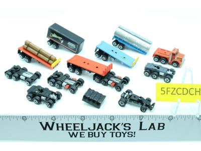 Lot of 5 Semi Trucks W/Trailers 1988-89 Vintage Galoob Micro Machines