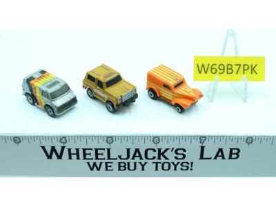 Lot of 3 Vans/Vehicles 1988-89 Vintage Galoob Micro Machines