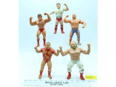 Lot of 5 1980's WWF LJN Titan Sports 8" Vintage Wrestling Action Figures