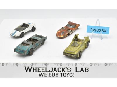 Lot of 4 Vehicles/Trucks/Cars by Hotwheels Vintage 1980's Toy Cars