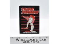 Vroom Pretenders Instruction Booklet Manual 1988 G1 Transformers Vintage