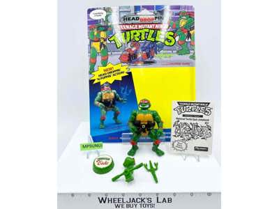 Headdroppin' Raph W/Cardback 100% Complete TMNT 1991 Playmates Action Figure