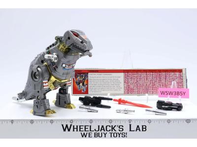 Grimlock 100% Complete W/Tech Vintage 1985 G1 Transformers Action Figure