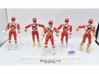 Lot of 5 Red Power Rangers 1994 8" Bandai Action Figures