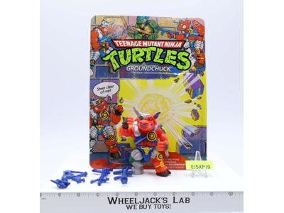 Groundchuck 100% Complete W/Card Teenage Mutant Ninja Turtles 1991 Playmates