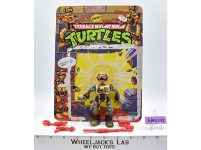 Fugitoid W/Cardback 100% Complete TMNT 1990 Playmates Vintage Action Figure