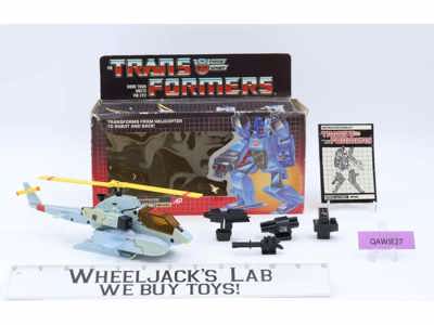 Whirl W/Box 100% Complete 1985 Vintage Hasbro G1 Transformers Action Figure