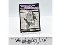 Bombshell Action Figure Instruction Manual Booklet 1984 Hasbro G1 Transformers