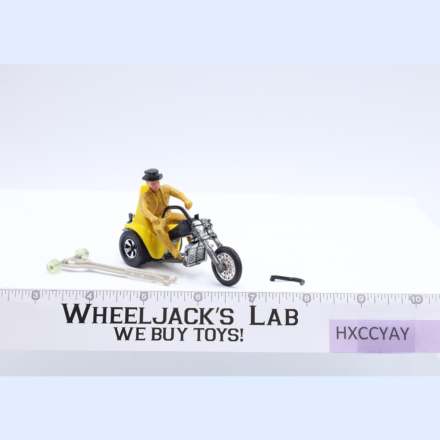 Rrrumblers 3 Squealer Hot Wheels 1971 Mattel Vintage Yellow w/ Rider Track Guide