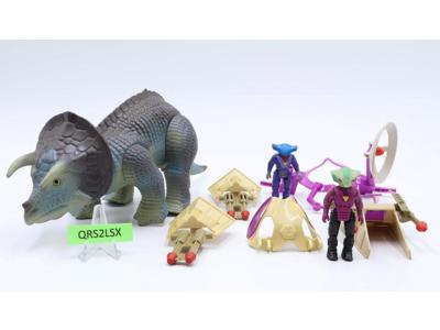 Triceratops W/Hammerhead WORKS Dino Riders 1989 Tyco Toys Action Figure