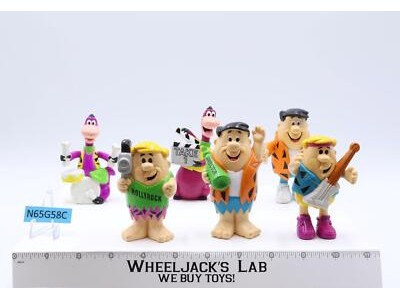Lot of 6 Flintstones Figures Hollywood & Rock Band 4" H-B Productions Vintage