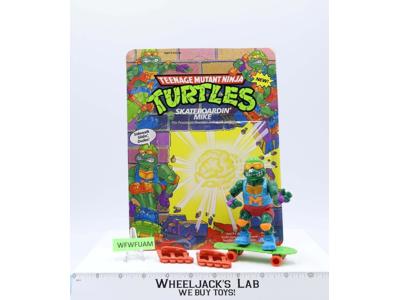 Skateboardin' Mike W/Card 100% Complete TMNT 1991 Playmates Action Figure