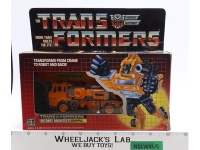 Grapple 100% Complete W/ BOX & INSERTS 1985 Vintage Hasbro G1 Transformers
