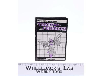 Tantrum Action Figure Vintage Instruction Manual Booklet 1986 G1 Transformers