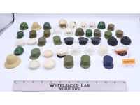 Lot of 42 Hats & Helmets GI Joe Accessories For 12 " G.I. Joe Hasbro Vintage